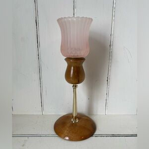 Vintage Oregon Myrtlewood Candle Holder